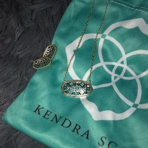 Matching Kendra Scott necklace and earrings